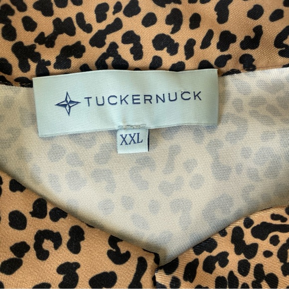 Tuckernuck Leopard Edith Blouse XXL Tiered Long Sleeve Plus Size - Picture 5 of 11